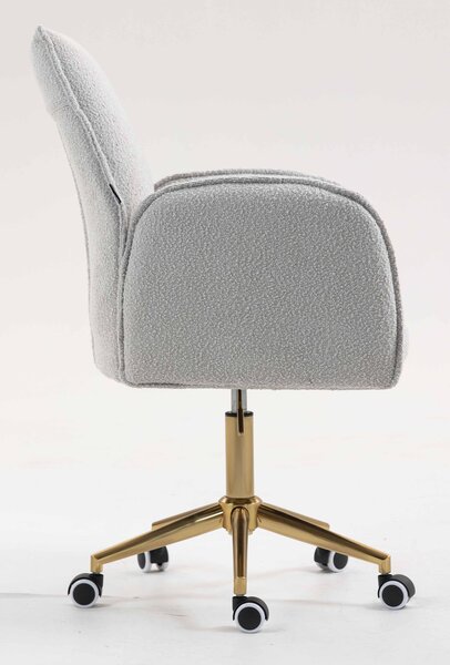 HR280K Szürke modern boucle szék arany lábbal