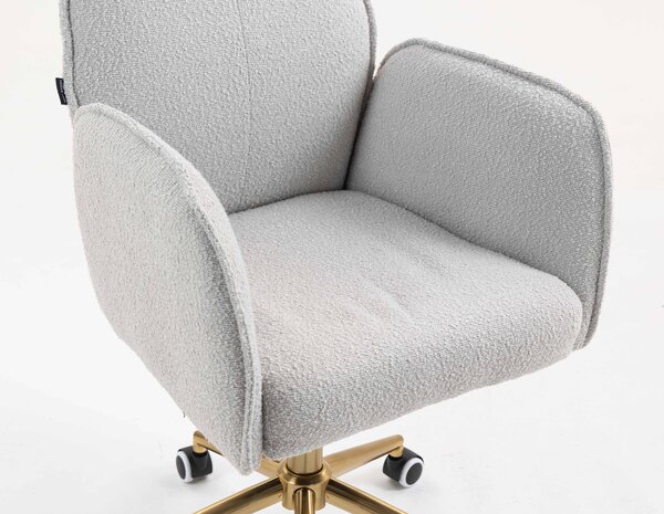 HR280K Szürke modern boucle szék arany lábbal