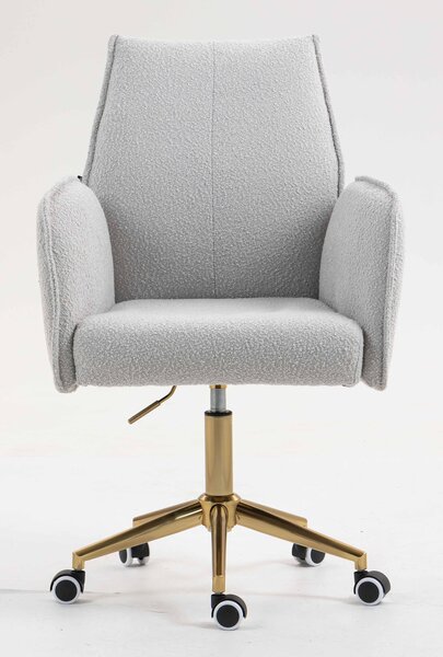HR280K Szürke modern boucle szék arany lábbal