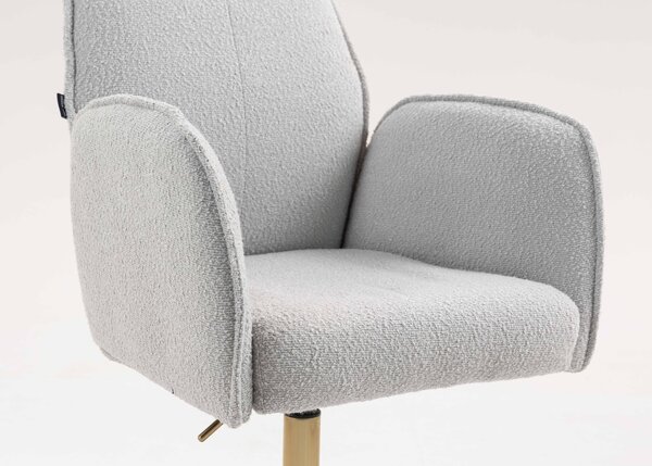 HR280K Szürke modern boucle szék arany lábbal