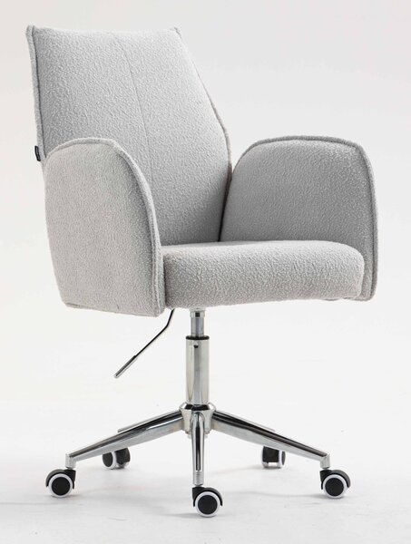 HR280K Szürke modern boucle szék krómozott lábbal