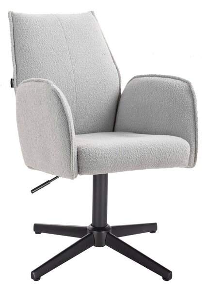 HR280CROSS Szürke modern boucle szék fekete lábbal