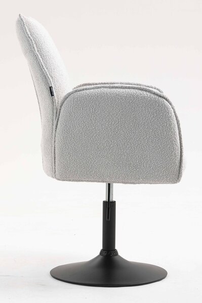 HR280N Szürke modern boucle szék fekete lábbal