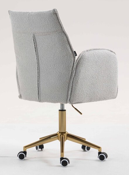 HR280K Szürke modern boucle szék arany lábbal