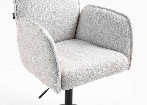 HR280N Szürke modern boucle szék fekete lábbal