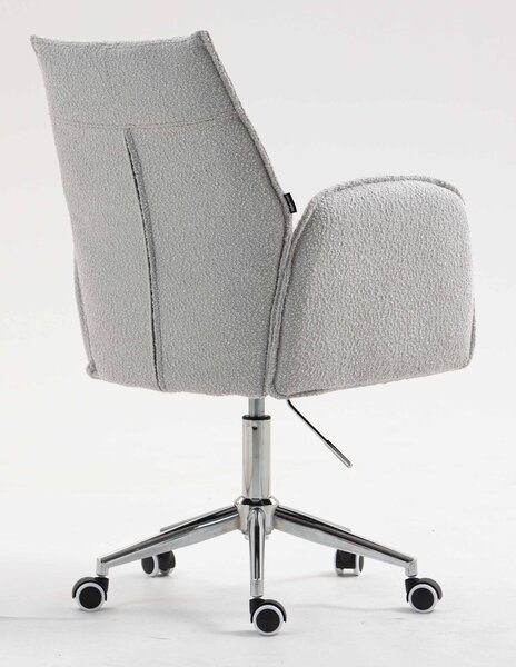 HR280K Szürke modern boucle szék krómozott lábbal