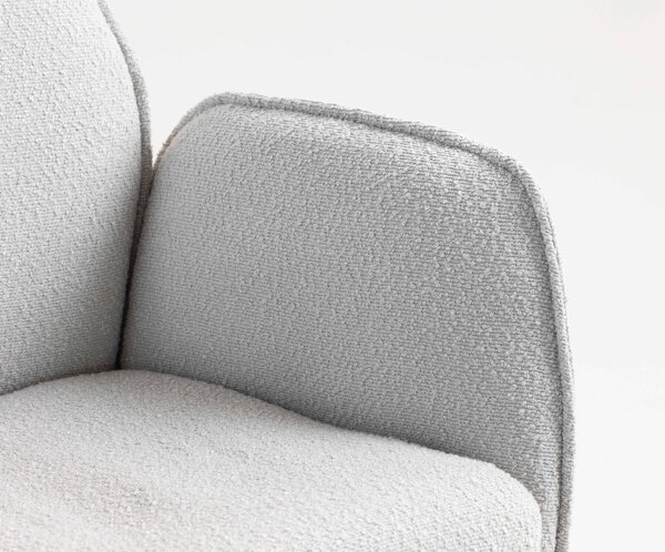 HR280W Szürke modern boucle szék arany lábbal