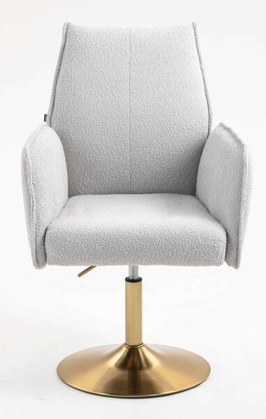 HR280N Szürke modern boucle szék arany lábbal