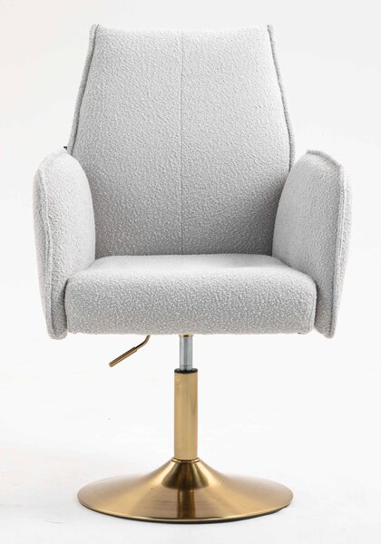 HR280N Szürke modern boucle szék arany lábbal