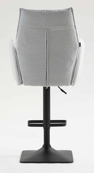 HR280KW Szürke modern boucle szék fekete lábbal