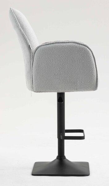 HR280KW Szürke modern boucle szék fekete lábbal