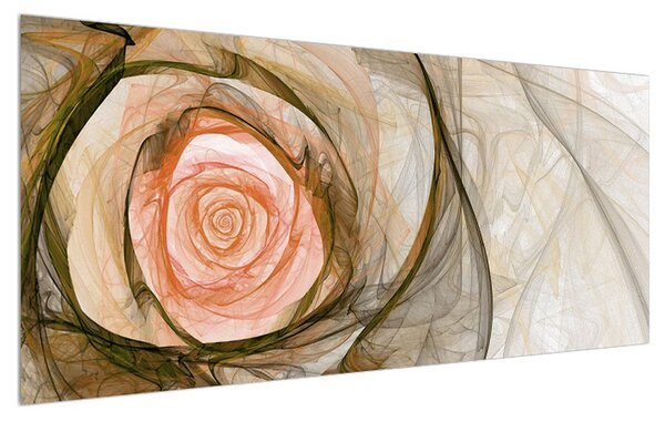 Modern kép rózsával (120x50 cm)