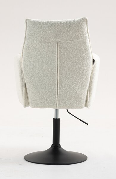 HR280N Krémszínű modern boucle szék fekete lábbal
