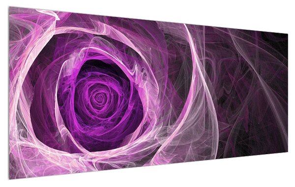 Modern kép lila rózsával (120x50 cm)