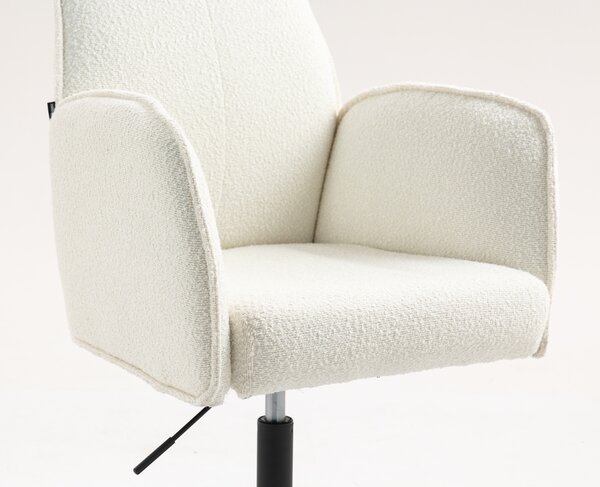 HR280N Krémszínű modern boucle szék fekete lábbal