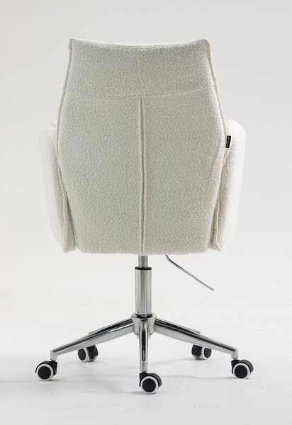HR280K Krémszínű modern boucle szék krómozott lábbal