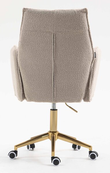 HR280K Latte modern boucle szék arany lábbal