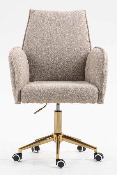 HR280K Latte modern boucle szék arany lábbal