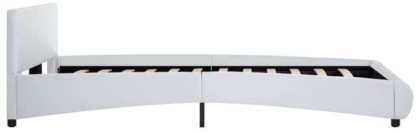 Fehér led-es műbőr ágykeret 140 x 200 cm