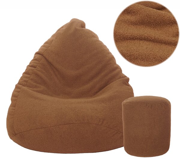 JAKS Ülőzsák lábtartóval barna Teddy