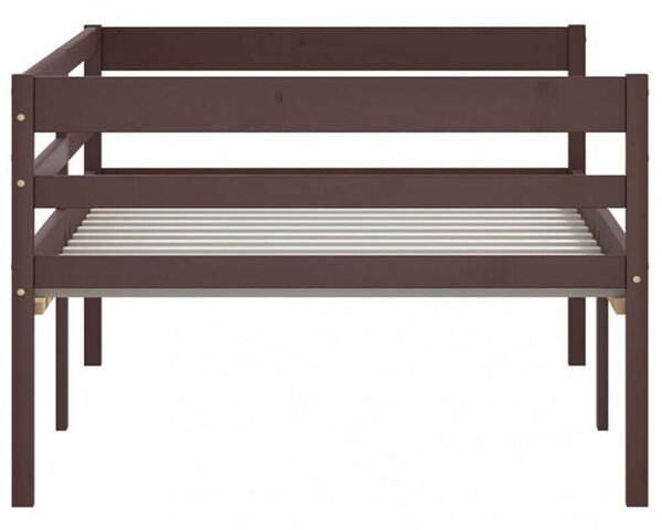Fenyőfa Ágykeret - Sötétbarna - 90x200 cm
