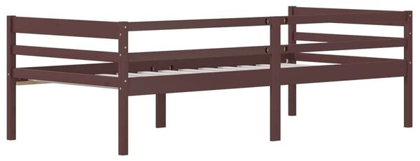 Fenyőfa Ágykeret - Sötétbarna - 90x200 cm
