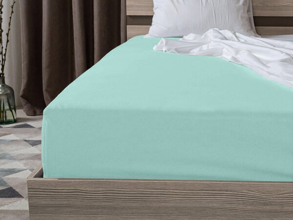 Jersey lepedő EXCLUSIVE mentol 180x200 cm, 100% pamut