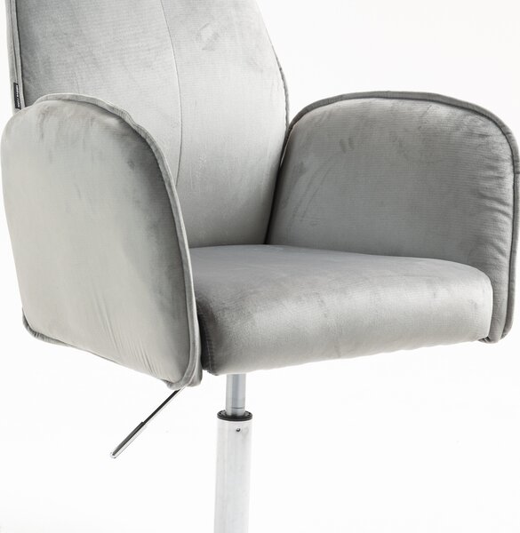HR280N Acél Modern Velúr Szék Krómozott lábbal