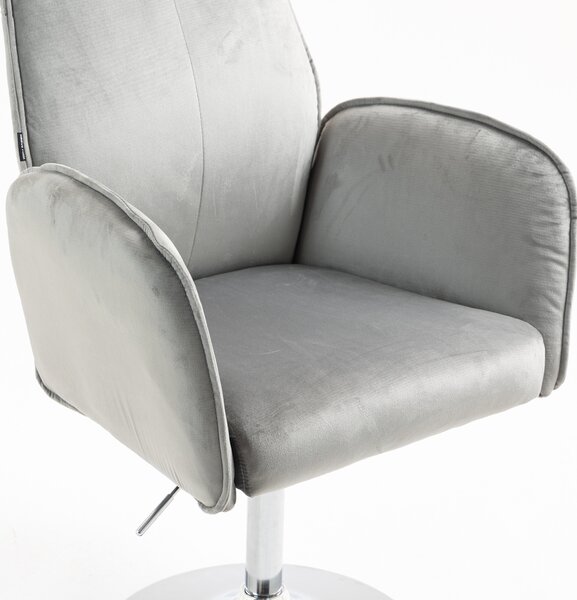 HR280N Acél Modern Velúr Szék Krómozott lábbal