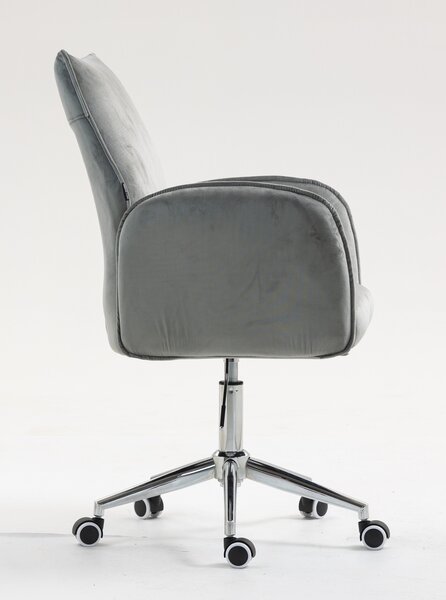 HR280K Acél Modern Velúr Szék Krómozott lábbal