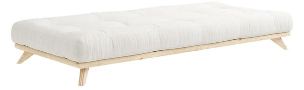 Borovi fenyő egyszemélyes ágy ágyráccsal 90x200 cm Senza – Karup Design