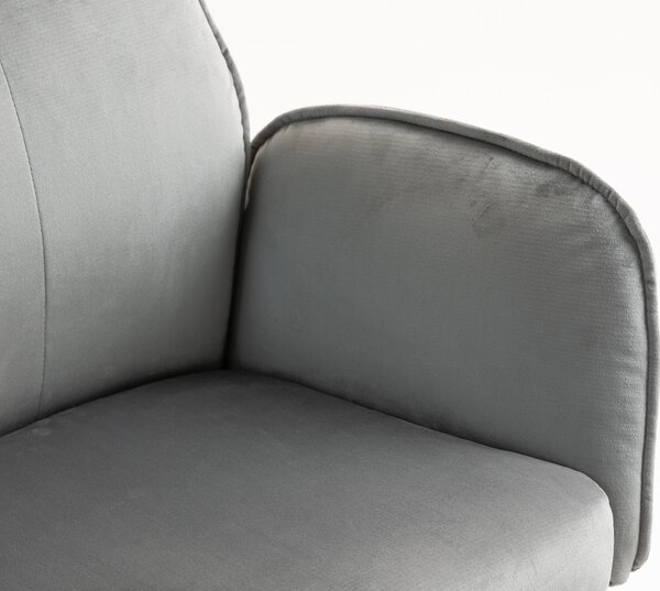 HR280W Acél Modern Velúr Szék Fekete lábbal