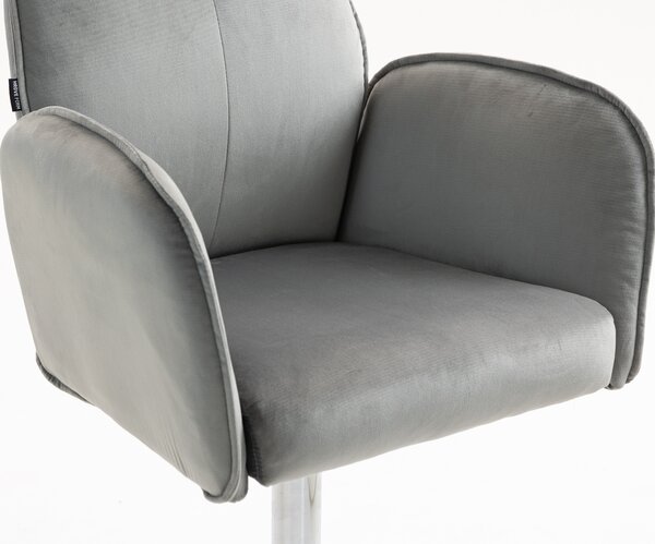 HR280W Acél Modern Velúr Szék Krómozott lábbal