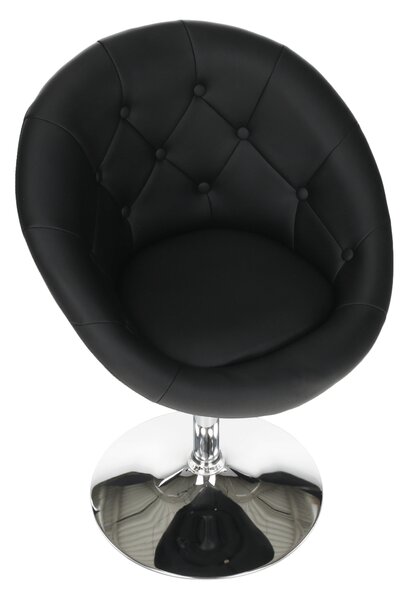 KONDELA Forgó fotel, fekete/króm, GULEN