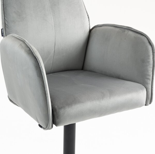 HR280KW Acél Modern Velúr Szék Fekete lábbal