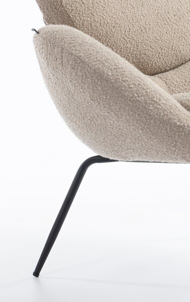 HR2045 Latte modern boucle szék fekete lábbal