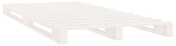 VIDAXL - Fehér Tömör Fenyőfa Ágykeret - 100x200 cm