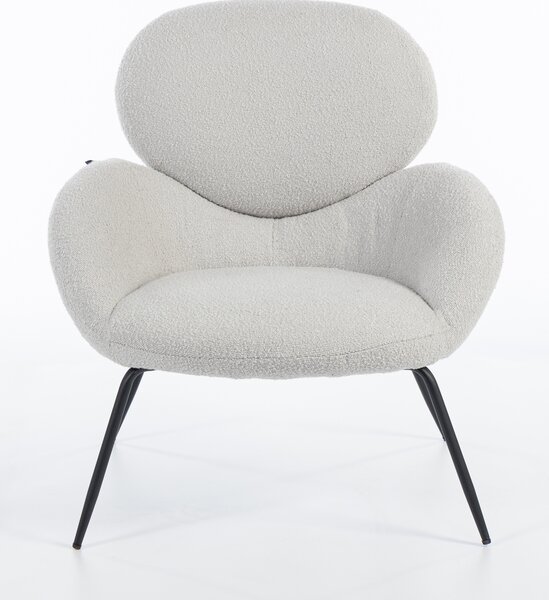 HR2045 Szürke modern boucle szék fekete lábbal
