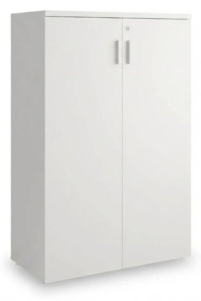 SimpleOffice közepes szekrény 80 x 40 x 120 cm, fehér