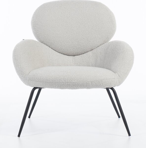 HR2045 Szürke modern boucle szék fekete lábbal