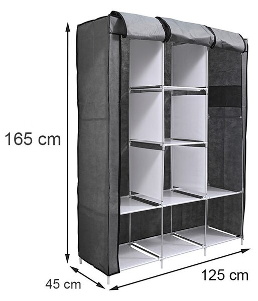 Gardróbszekrény LGSZ-04 szürke