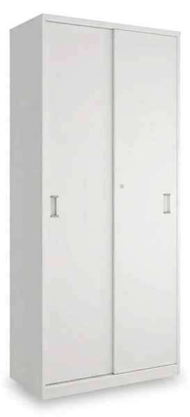 SimpleOffice magas szekrény 80 x 40 x 180 cm, fehér