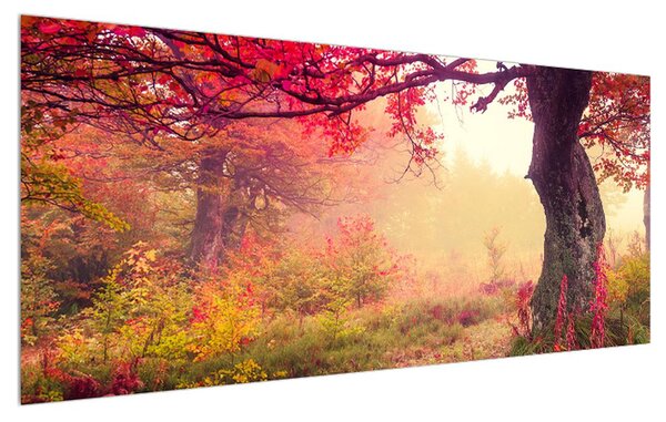 Erdei őszi tájkép (120x50 cm)