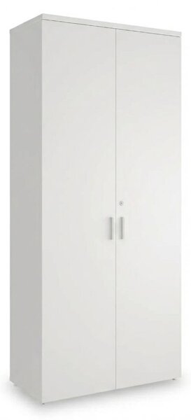 SimpleOffice magas szekrény 80 x 40 x 180 cm, fehér