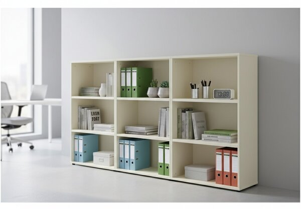 SimpleOffice közepes szekrény 80 x 40 x 120 cm, fehér