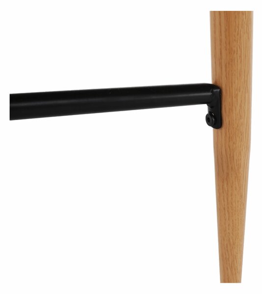 KONDELA Bárasztal, fekete/tölgy, átmérő 60 cm, IMAM