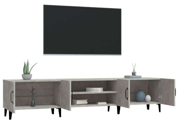 VidaXL TV-szekrény - Beton Szürke - 180 cm