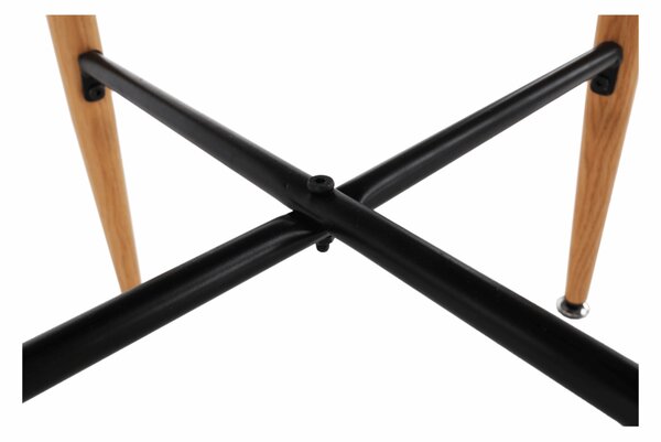 KONDELA Bárasztal, fekete/tölgy, átmérő 60 cm, IMAM