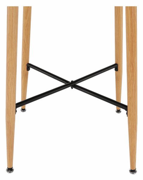 KONDELA Bárasztal, fekete/tölgy, átmérő 60 cm, IMAM