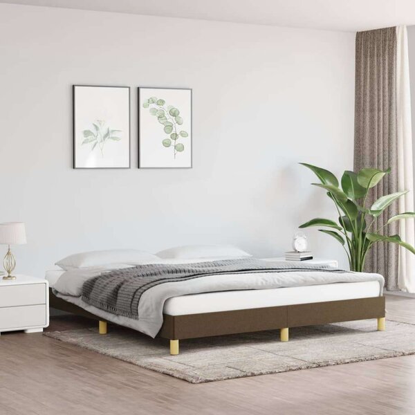VIDAXL Sötétbarna Szövet Ágykeret - 180x200 cm
